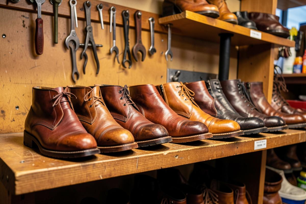 Orthotic & Comfort Adjustments being carried out on leather footwear at Joannavero Co. in McKinney, Texas